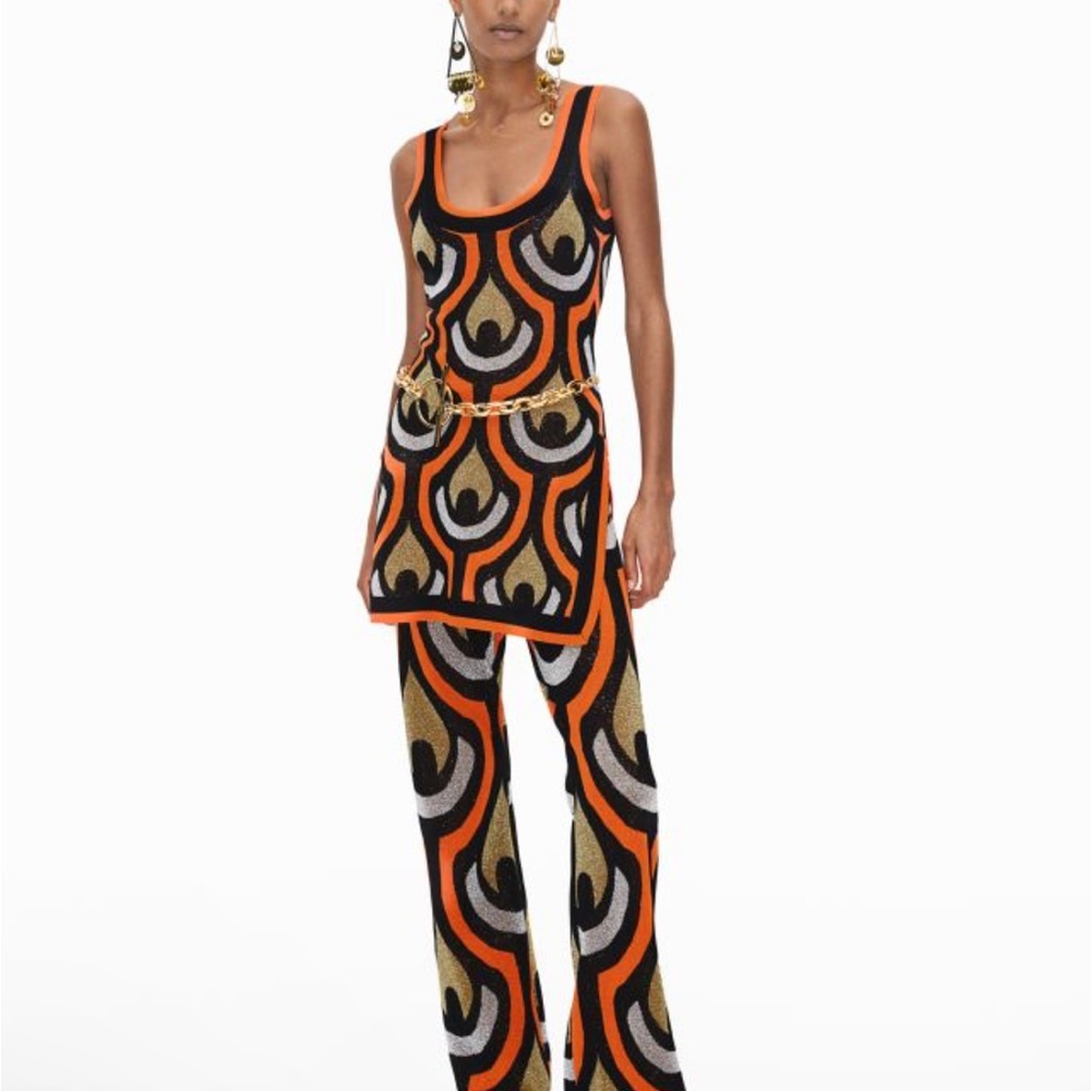 Rabanne x H&M Glittery Jacquard Knit Pants